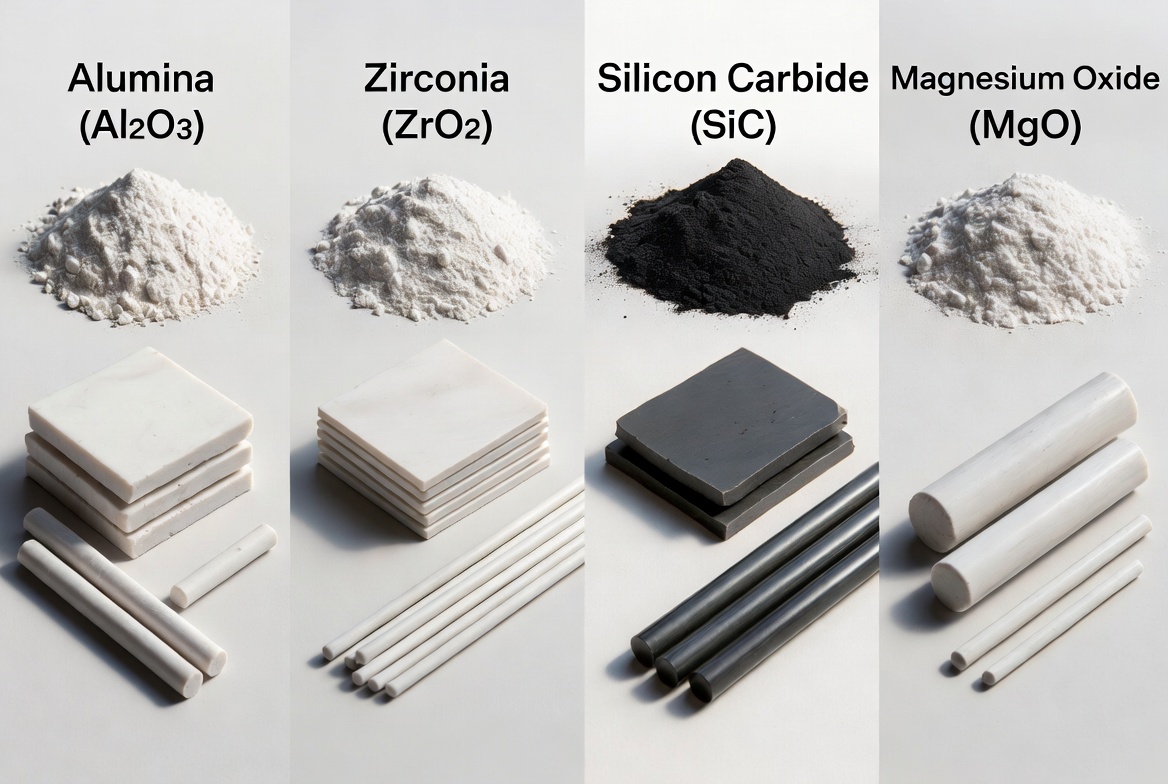 CNC machined ceramic component